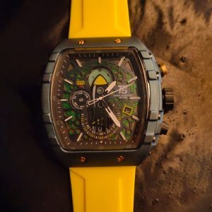 T5 Moon Edition Men’s Watch – Silicone Strap & Date Function - yellow