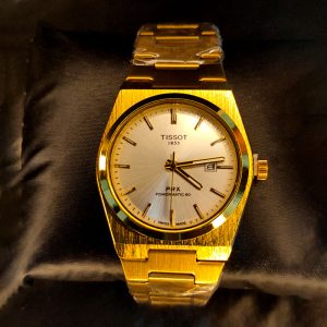 Tissot PRX Powermatic 80 “Damian Lillard” – 40 mm Black Dial, Gold PVD
