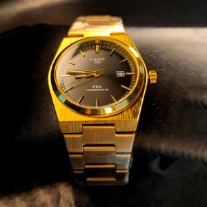 Tissot PRX Powermatic 80 “Damian Lillard” – 40 mm Black Dial, Gold PVD - black dial